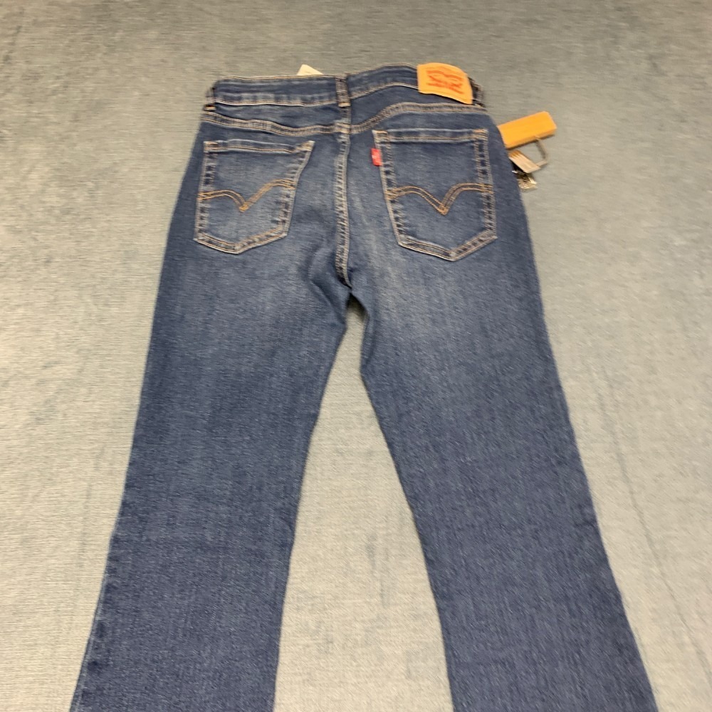 Levi's Regular Rise Flare Jeans Womens 16 Blue Whiskering Denim Cotton Stretch - Picture 6 of 16